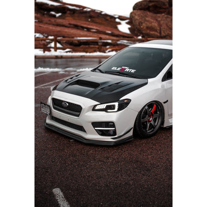 JDMuscle 15-17 WRX/STI VR Style Carbon Fiber Front Bumper Lip - Graveyard Performance