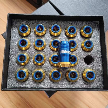 JDMuscle Titanium Lug Nuts 12x1.25 [Universal Fitment-Subaru Nissan Inifiniti, Incl. 22+ WRX, 15-21 WRX/STI] - Graveyard Performance