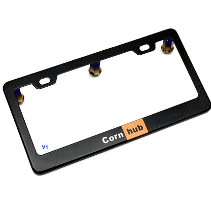 JDC Dry Carbon Fiber License Plate Frames (Gloss, Matte, & Forged) - Graveyard Performance