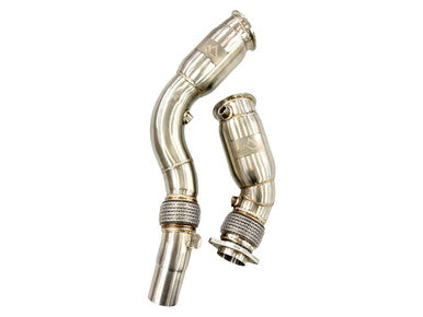 MAD BMW S55 Resonated Downpipes M2C M3 M4 W/ Flex Section - Graveyard Performance