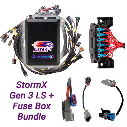 Gen3 LS Bundle - G4X StormX ECU + LS Engine Harness + Fuse Box bundle - Graveyard Performance