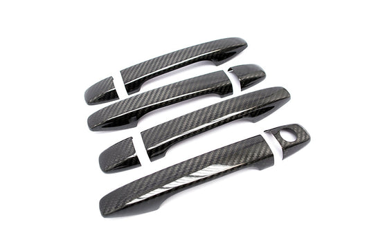 OLM Dry Carbon Fiber Door Handle Covers - 2015-2021 Subaru WRX / STI / 2014-2018 Forester / 2013-2017 Crosstrek - Graveyard Performance