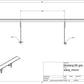 Technical drawing of a rear wing mount for a 6th generation Mustang, designed to enhance Mustang performance. The top view shows mounting dimensions as 28.5 inches wide, while side views show heights of 100.1 and 91.2 inches respectively. The drawing, titled "Mustang Big Wang Kit '14+ S550" by 9livesracing, is scaled at 1:8.
