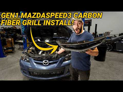 Gravedigger 07-09 Mazdaspeed 3 Carbon Fiber Badgeless Grille by Graveyard Performance