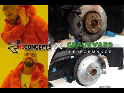 R1 Concepts Front & Rear Rotor & Brake Pad Kit for 2013-2018 Ford Focus ST