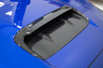 OLM A1 Aggressive Carbon Fiber Full Replacement Hood Scoop - 2015-2021 WRX / STI - Graveyard Performance