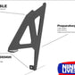 Diagram of a sleek black wing mount made from extruded aluminum, showcasing key features: "Adjustable: +40° of wing angle adjustment," "Lightweight Aluminum Construction: Minimizes failures and prevents trunk damage," and "Rear Spar Design: Enhances strength and prevents trunk damage." Boosts lift-to-drag ratio. 9livesracing logo in the bottom right.

Product Name: 3-Series Big Wang Kit '90-00 E36