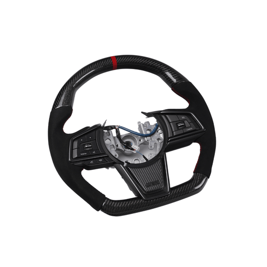 Racing Art [22-26 WRX] Carbon Fiber Steering Wheel - Leather / Suede - Graveyard Performance