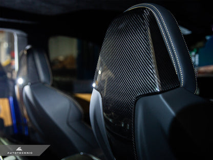 AutoTecknic Dry Carbon Seat Back Cover Set - F91/ F92/ F93 M8 - Graveyard Performance