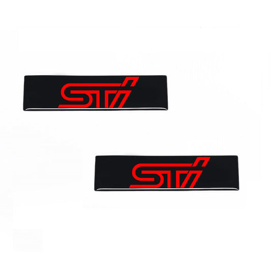 SMY Gel STI Emblems for WeatherTech Mats (Pair) - Graveyard Performance