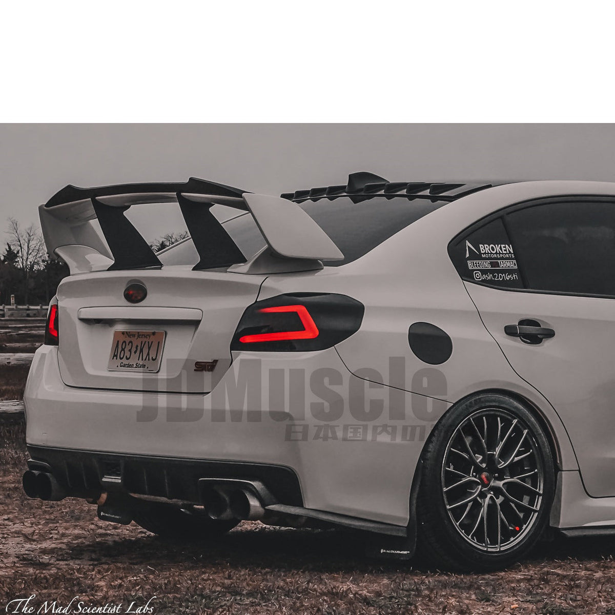 JDMuscle [15-21 WRX/STI w/ OEM STI Wing] Tanso Carbon Fiber Wing Gurney Flap V2 - Different Carbon available - Graveyard Performance
