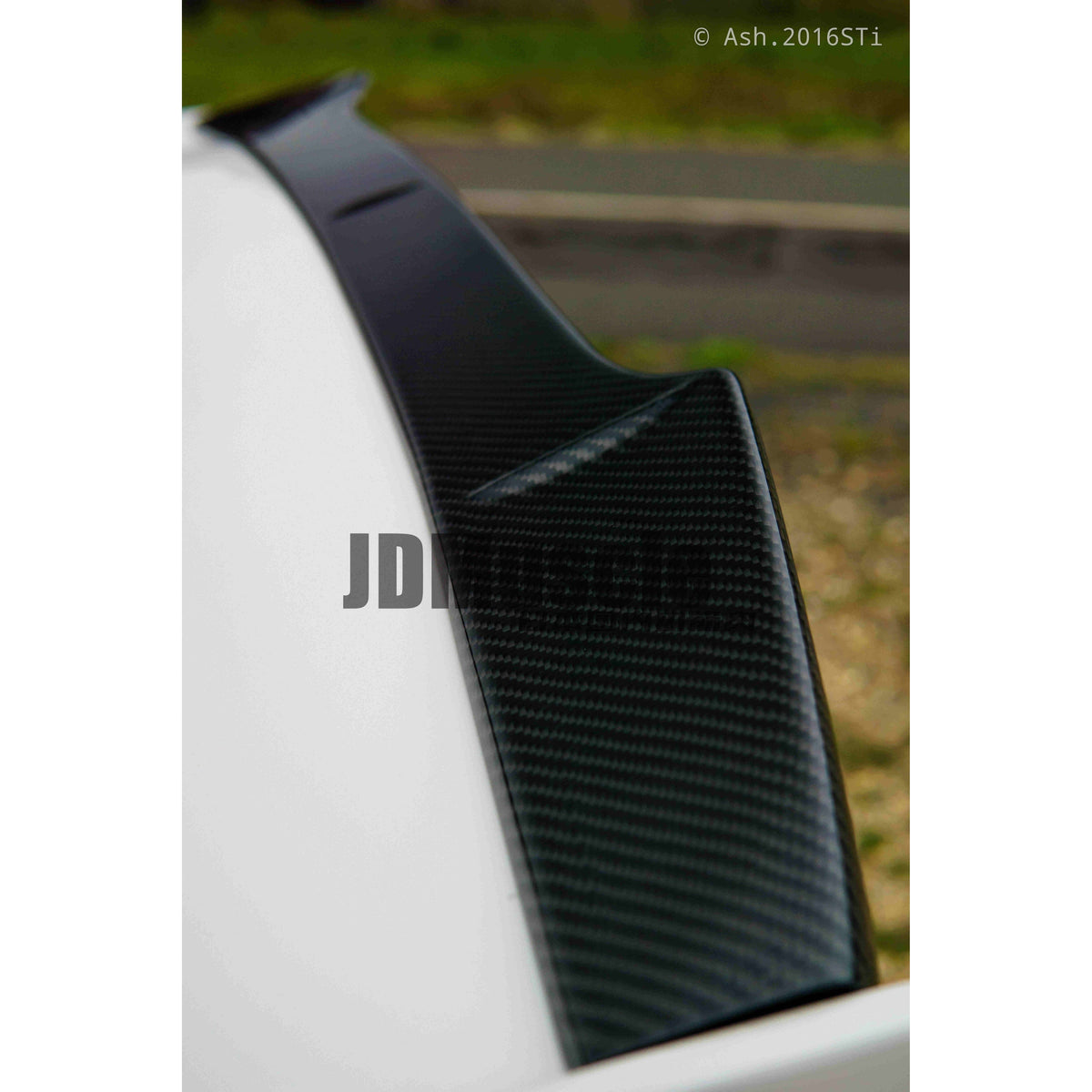 JDMuscle [15-21 WRX/STI w/ OEM STI Wing] Tanso Carbon Fiber Wing Gurney Flap V2 - Different Carbon available - Graveyard Performance