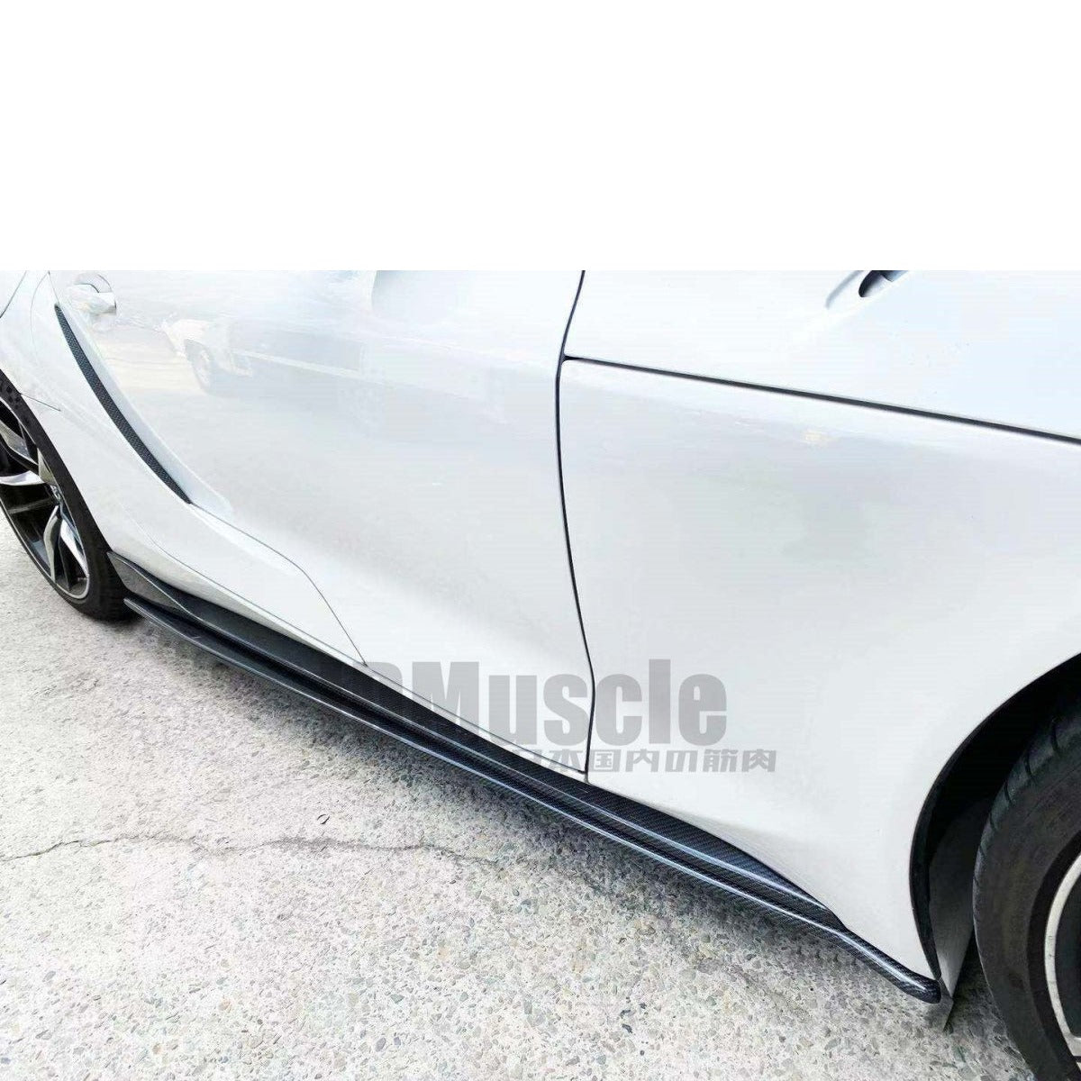 JDMuscle Tanso Carbon Fiber MX Style Side Skirt for 2020+ Toyota Supra - Graveyard Performance