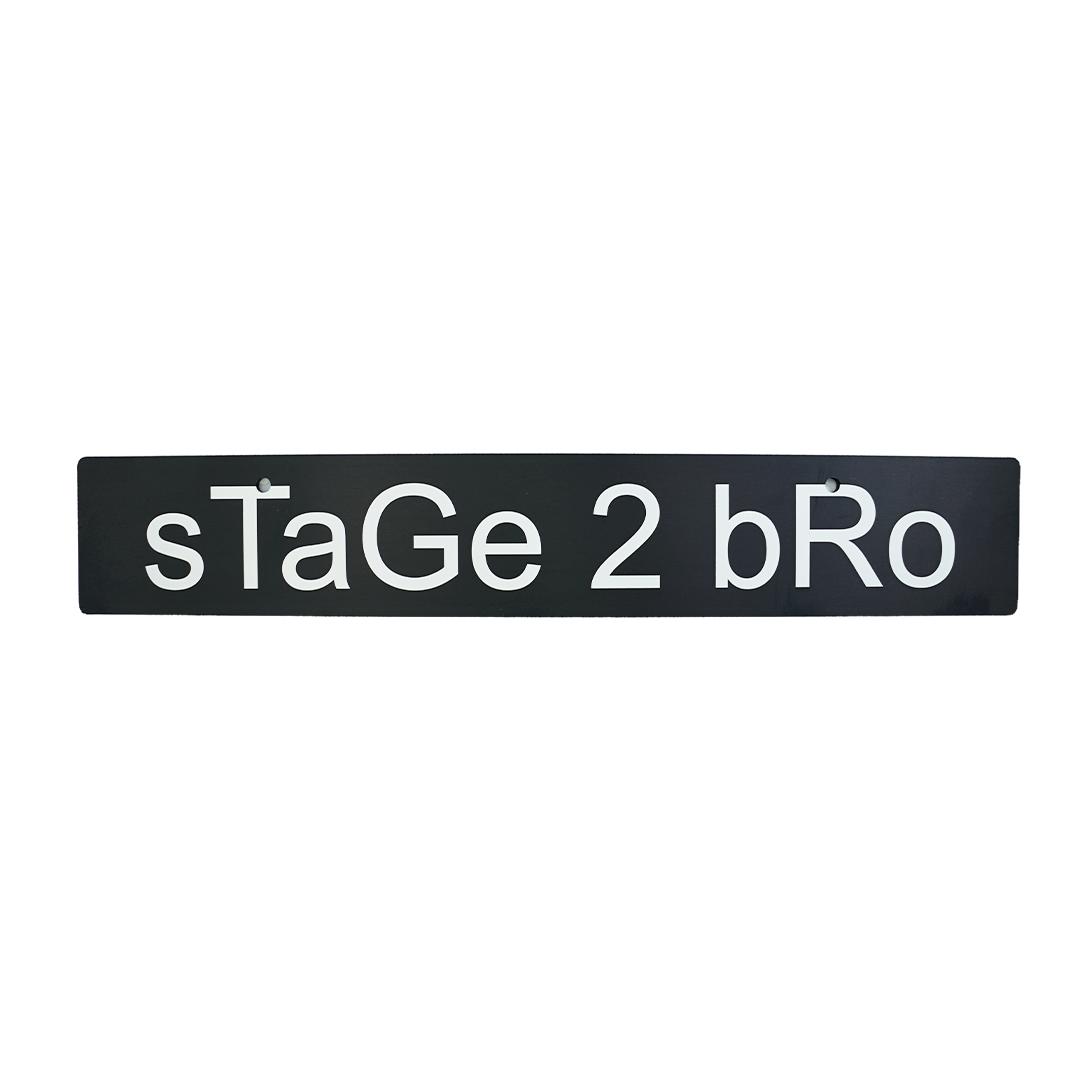 Billetworkz "sTaGe 2 bRo" License Plate Delete - Graveyard Performance