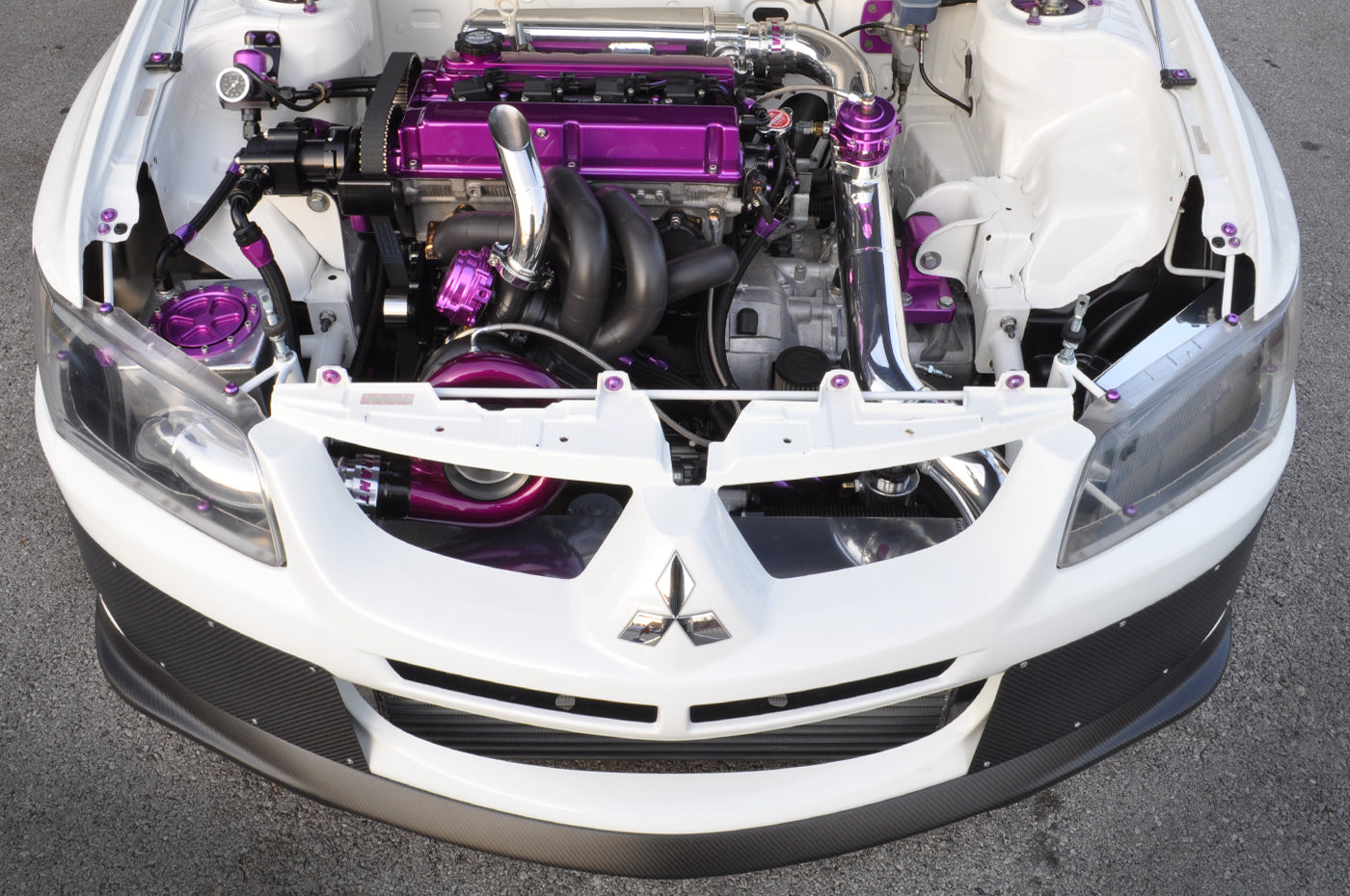 STM Carbon Fiber Front Bumper Shutters - Evo 8
