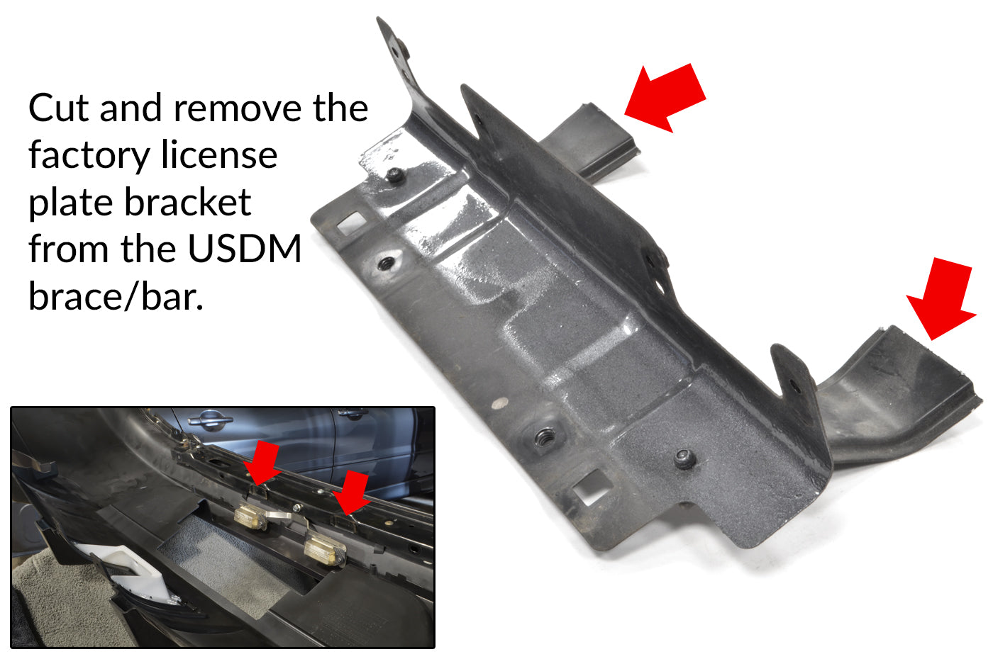 STM License Plate Light Mount for Evo 9 JDM Rear Bumper
