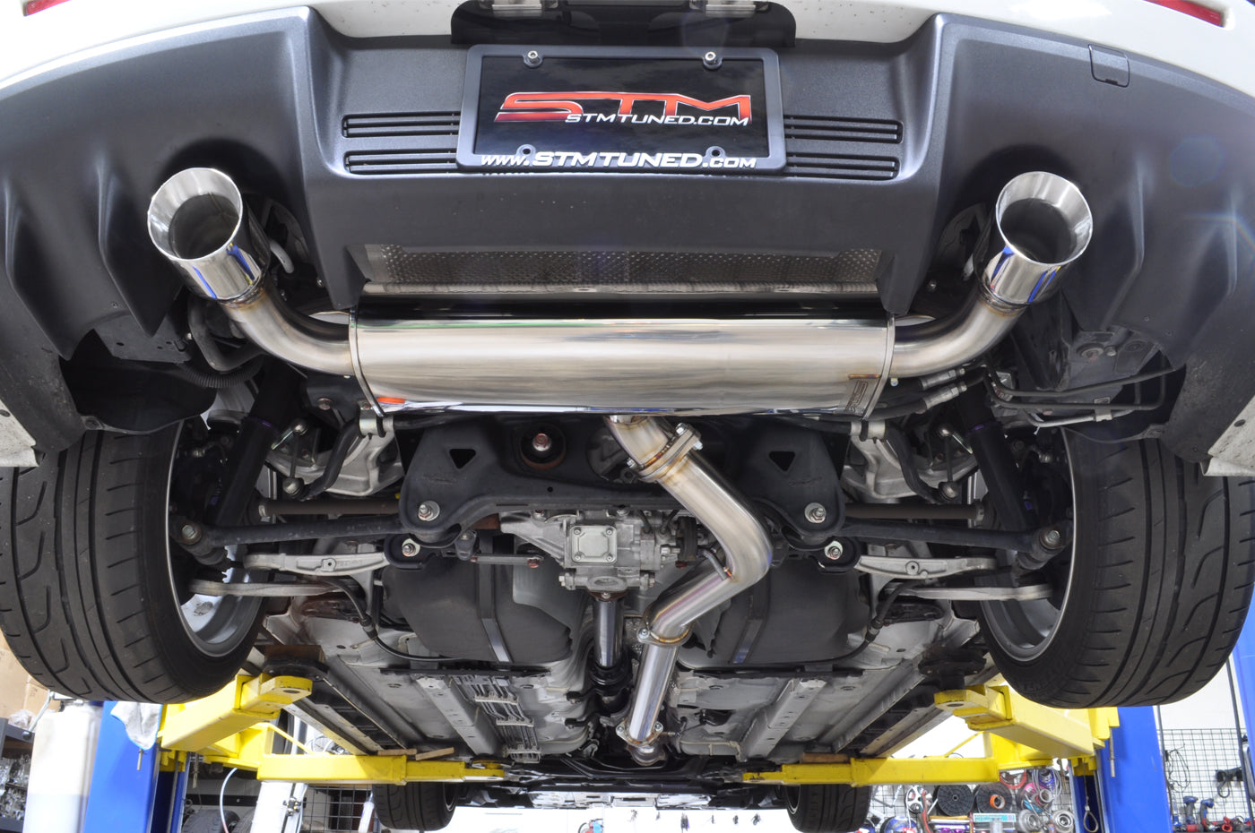 STM Evo X Stainless Cat-Back Dual Exit Exhaust (With Muffler)