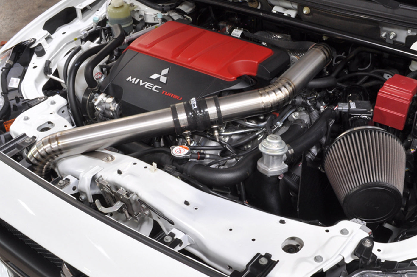STM Evo X Upper Intercooler Pipe Kit (Titanium)