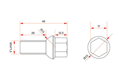 iSWEEP Titanium Wheel Lug Bolts