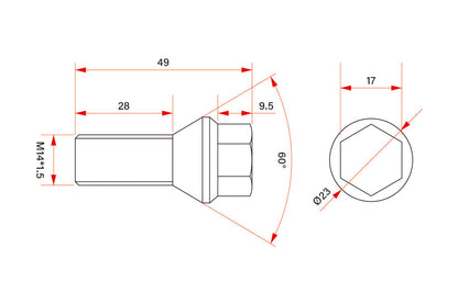 iSWEEP Titanium Wheel Lug Bolts