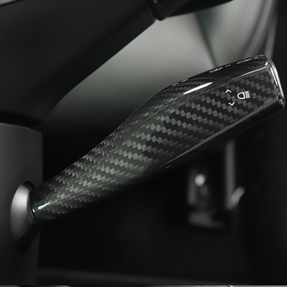 Tesla Model 3 & Y Carbon Fiber Steering Shift Stalk Covers | Palenon Performance - Graveyard Performance