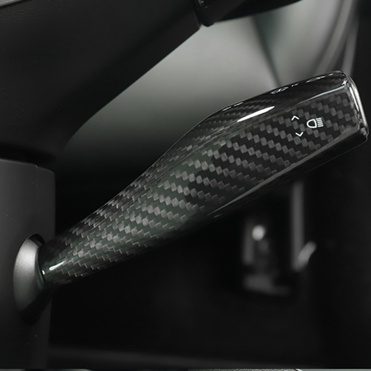 Tesla Model 3 & Y Carbon Fiber Steering Shift Stalk Covers | Palenon Performance - Graveyard Performance