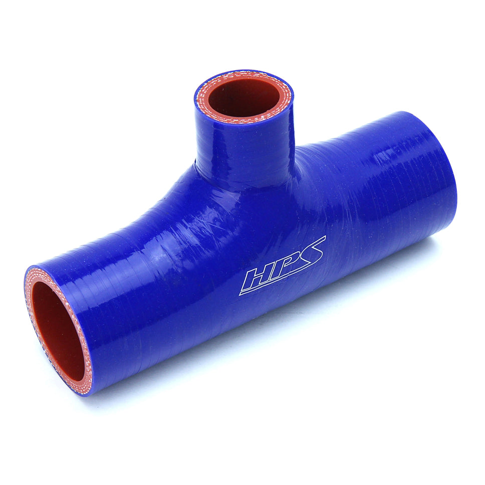 HPS 2.25 inch ID 1 inch ID branch Blue Silicone Coupler Blow Off Valve T Hose Tee Adapter