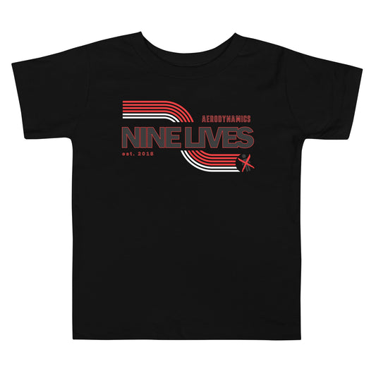 Nine Lives Racing Swoosh Toddler Short Sleeve Tee - Graveyard Performance