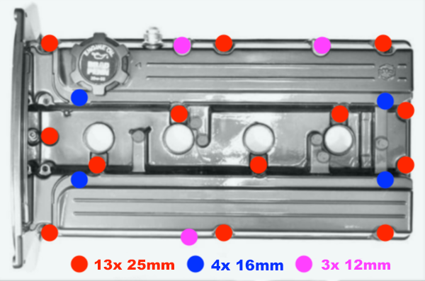 JDC Titanium Valve Cover Hardware Replacement Kit (Evo 4-9) - Graveyard Performance
