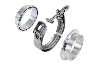 HPS Stainless Steel 5 inch V Band Clamp Kit Aluminum Flanges NBR O-Ring Quick Release