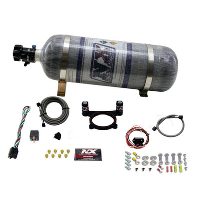 Nitrous Express 11-15 Ford Mustang GT 5.0L Coyote 4 Valve Nitrous Plate Kit (50-200HP) w/Comp Bottle - Graveyard Performance