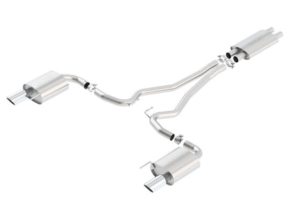Borla Touring Cat-Back 15 Ford Mustang GT 5.0L V8 MT/AT 2.5in pipe 4in tip - Graveyard Performance
