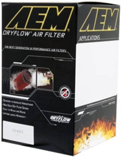 AEM DryFlow Air Filter - Round 2.75in ID x 6.25in OD x 8.25in H fits 2007-2014 Ford/Volvo - Graveyard Performance