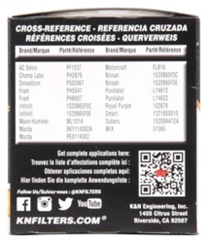 K&N 03-07 Mitsubishi Lancer Wrench-Off Oil Filer - Graveyard Performance