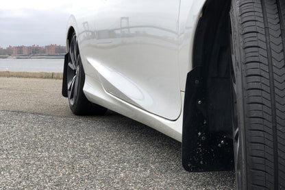 Rally Armor 16-21 Honda Civic Si Black UR Mud Flap w/Red Logo - Graveyard Performance
