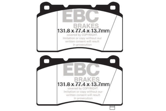 EBC 09+ Hyundai Genesis Coupe 2.0 Turbo (Brembo) Bluestuff Front Brake Pads - Graveyard Performance