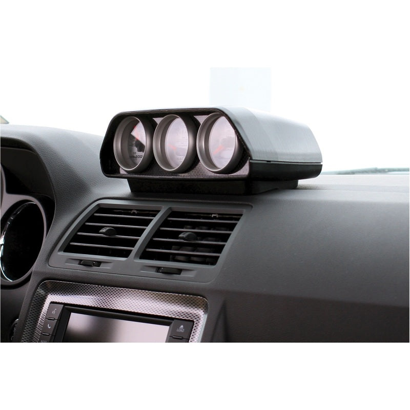 Autometer 08-11 Dodge Challenger Black Triple Dash Pod - Graveyard Performance