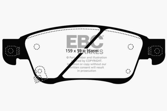 EBC 11-13 Infiniti G25 2.5 Greenstuff Front Brake Pads - Graveyard Performance