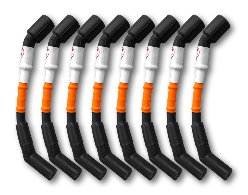 Kooks 10mm Spark Plug Wires - Orange w/Black Boots (8 pc. Set) - Graveyard Performance