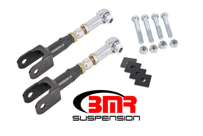 BMR 15-17 S550 Mustang Rear On-Car Adj. Rod Ends Toe Rods - Black Hammertone - Graveyard Performance