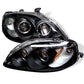 Spyder Honda Civic 99-00 Projector Headlights LED Halo Black High H1 Low H1 PRO-YD-HC99-AM-BK