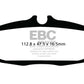 EBC 12 Ford Mustang 5.8 Supercharged (GT500) Shelby Yellowstuff Rear Brake Pads