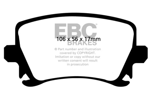 EBC 05-08 Audi A4 2.0L Turbo Bluestuff Rear Brake Pads - Graveyard Performance
