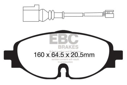 EBC 14+ Audi A3 1.8 Turbo Yellowstuff Front Brake Pads - Graveyard Performance