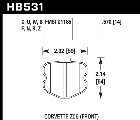 Hawk 10-12 Chevy Corvette Grand Sport / 06-12 Corvette Z06 Front DTC-70 Race Brake Pads - Graveyard Performance