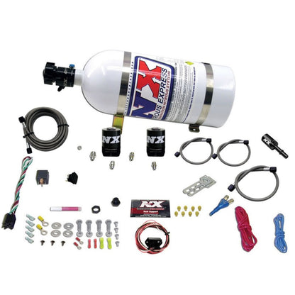 Nitrous Express 11-15 Ford Mustang GT 5.0L Coyote Single Nozzle Nitrous Kit (35-150HP) w/10lb Bottle - Graveyard Performance