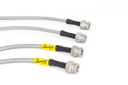 Goodridge 89-91 Honda Civic/CRX (w/Rear Drum) Stainless Steel Brake Line Kit - Graveyard Performance