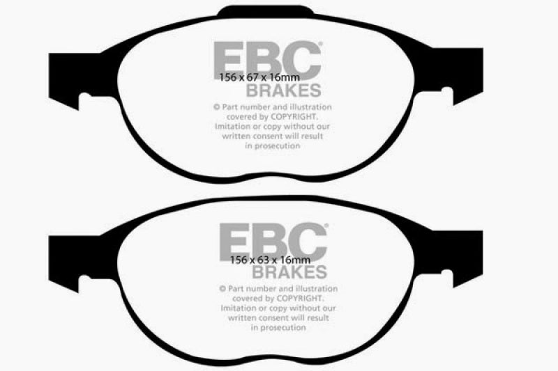 EBC 12+ Ford C-Max 2.0 Hybrid Yellowstuff Front Brake Pads - Graveyard Performance