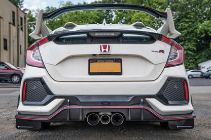 Rally Armor 17-22 Honda Civic Type R Red UR Mud Flap w/Black Logo - Graveyard Performance