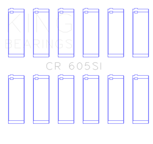 King Engine Bearings GM 2.8L/3.4L V6 (Size 0.25) Connecting Rod Bearings Set of 6